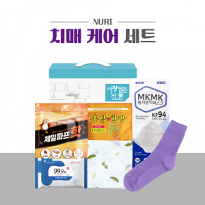 누리 치매 케어세트 4호(미끄럼방지 양말, 손수건, 파스)