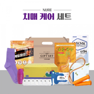 누리 치매 케어세트 6호 (미끄럼 방지 양말. 지압기, 미용티슈)
