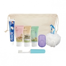 오라이프 에코 여행용세트 204호, 면 파우치 8종 여행용세트 204호
