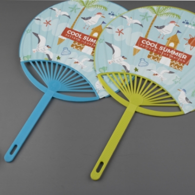 종이 안전살 부채 - 소 (팬시원형) #3