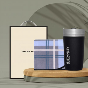 시즈넬 고급선물세트 스탠리 고진공 둥근텀블러 473ml + 무릎담요