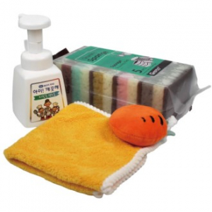 주방용 아이깨끗해 핸드워시 + 떡 수세미 5개 3종세트