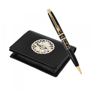 훈민정음 볼펜  곤룡포 나전한지 가죽 명함지갑