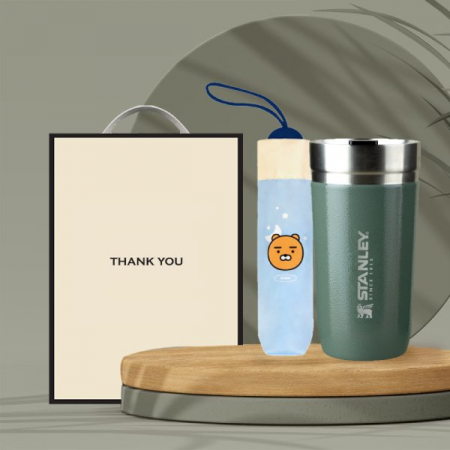 시즈넬 선물세트 스탠리 고진공 둥근텀블러 + 카카오 수동우산 #2