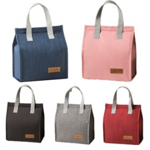 오색 사각 찍찍이 런치백, 피크닉 도시락 가방