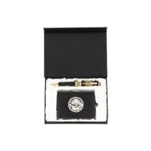 왕조실록 2호 세트, 곤룡포 볼펜 + 곤룡포 나전 한지 가죽명함지갑