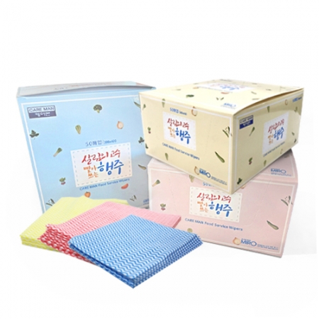 케어맨 잘 닦이는 빨아쓰는 홍보 접지행주 50매 #3