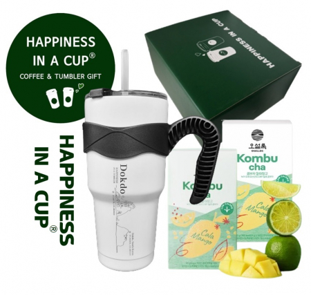 독도 텀블러 900ml + 오설록 콤부차 티백 1팩 깔라망고 대한민국 독도 기념품 #3