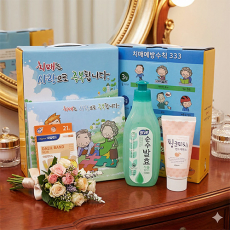 치매 주방 위생 장갑 + 혼합형 밴드 + 참그린 주방세제 용기 + 과일나라 핸드에센스 4종세트