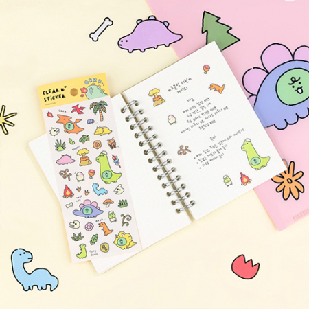 공룡 모양 투명 스티커 #2