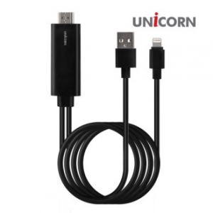 유니콘 IOS 8핀 HDMI 아이폰 미러링 케이블 스마트폰 동시 충전 TM-MHL-8000S