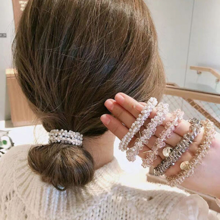 코인 크리스탈 머리끈 5개 1세트 #2