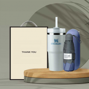 시즈넬 선물세트 스탠리 빨대 텀블러 ml + 5단 양우산