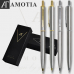 작은이미지: 아모티아네셔스텐금속볼펜&샤프세트+가죽파우치제공 #2