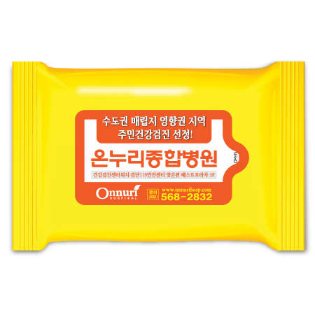 HO)원색 3종 랜덤(유광) 물티슈 10매 #4