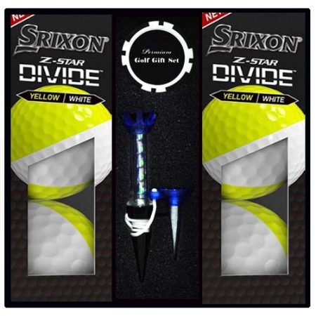 스릭슨 지스타 디바이드 칼라랜덤 6구 골프공 + 볼마커 칩  + 자석티세트 #2