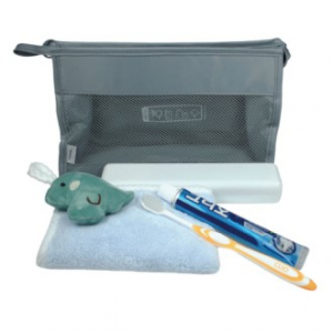 여행용치약 칫솔세트 + 캐릭터 핸드타올 + 여행용파우치 3종