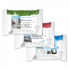 HO_물티슈 화이트교회 3종 랜덤무광 5매 전도용