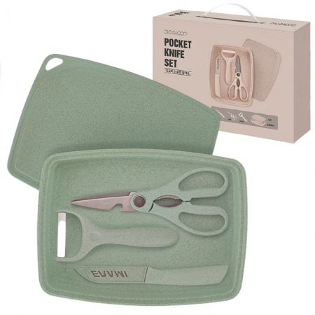 디오바코 캠핑 겸용 칼 도마 수납 칼세트, 주방가위, 나이프, 칼블럭, 답례품, 판촉물, 사은품, 키친툴, 과일칼 선물세트 #2