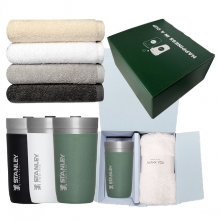 스탠리 고 진공 텀블러 473ml 40수 영신타올 수건 해피니스 선물세트 #3
