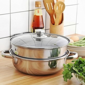 IH 인덕션냄비 2단찜솥 28cm 찜냄비 스텐찜솥 스텐 찜기 답례품 판촉물 사은품 행사용품 찜통 전골냄비