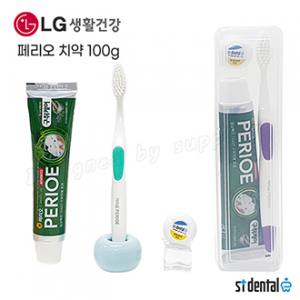M케이스 LG미세모 페리오치약 100g 치실 칫솔치약세트