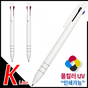 케이라인 3색볼펜 // 불투FC, (흰색), (독일잉크, 초저점도)