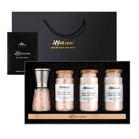 웰세스 WG-200S 히말라야 핑크솔트 핑크소금 고급소금 그라인더 명절선물 근로자의날 창립기념 선물세트 #2