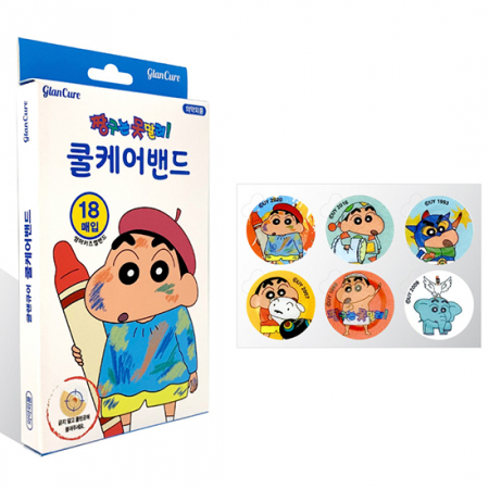 썸머키즈 겔밴드 (1회용 반창고) 짱구는 못말려 쿨케어 밴드 (18매입) 모기물렸을때 하이드로겔 패치 #2
