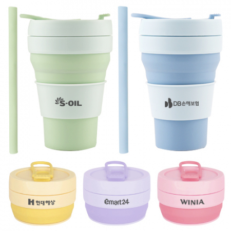 슈퍼파워 포켓 접이식 실리콘 텀블러 475ml #2