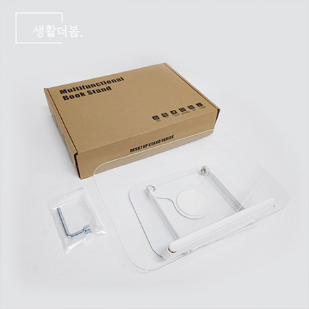 생활더봄 360도 회전 높이조절 접이식 데스크 독서대 테리어 투명아크릴 맥북 노트북 거치대 태블릿 독서대 #4