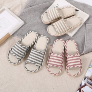 스트라이프 실내화, 린넨실내화, 거실화, 면실내화