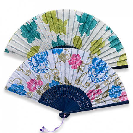 합죽선 꽃나염 부채, 접이식 부채 #2