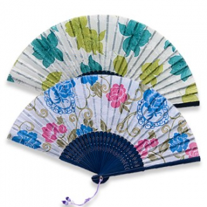 합죽선 꽃나염 부채, 접이식 부채