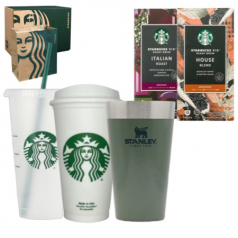 스타벅스 그란데 벤티 스탠리 해머톤 그린 비아커피 기프트 로고스 세트