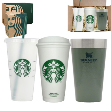 스타벅스 그란데 벤티 스탠리 해머톤 그린 기프트 로고스 세트 #3