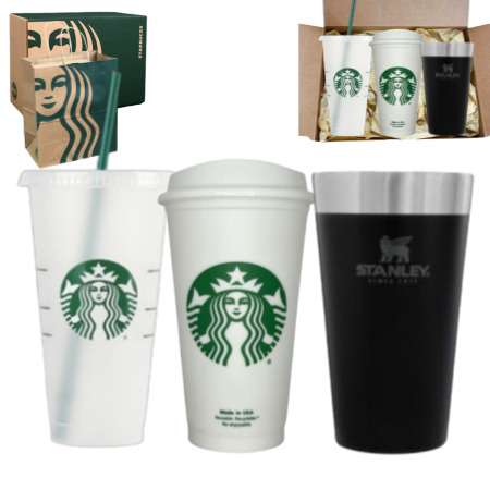 스타벅스 그란데 벤티 스탠리 블랙 기프트 로고스 세트 #3