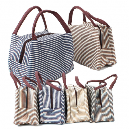 줄무늬 보온 보냉백 도시락가방 #2