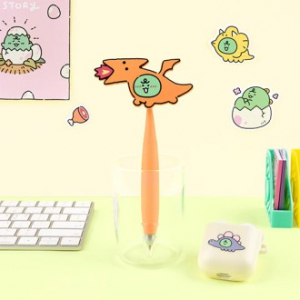 캐릭터 실리콘 공룡 볼펜