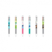 디즈니 캐릭터 러버 3색 볼펜, 몬스터, 스티치, 정글북