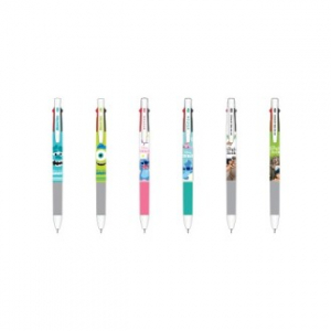 디즈니 캐릭터 러버 3색 볼펜, 몬스터, 스티치, 정글북