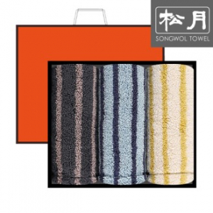 [송월타올] 호텔컬렉션 스트라이프 솔리드44 타올 3p 세트