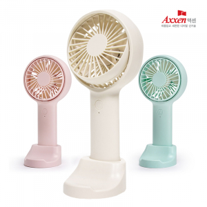 액센 F35 거치형 각도조절 3단 핸디 선풍기, 대용량 배터리