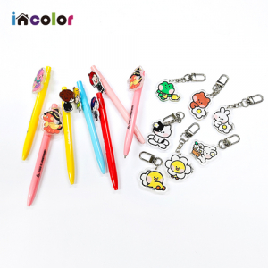 incolor 아크릴 캐릭터 볼펜, 열쇠고리 // 주문제작형