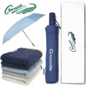 크로커다일 3단 자동 65 자이언트 우산 + 수피아 40수 타올 (220g) 우산타올세트