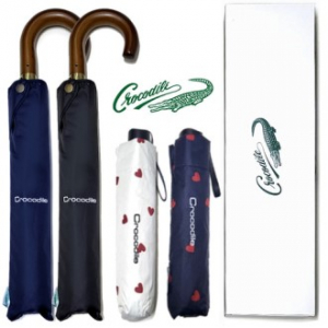 크로커다일 2단 곡자 우산  + 3단 슬림 암막 러블리 (2p)