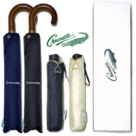 크로커다일 러블리 자수 2단 곡자 우산 + 3단 슬림 (암막) 하트우산 세트(2p) #2