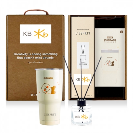 레스쁘리 고급 카카오프렌즈 세트 BBB 춘식이 스탠다드 스텐 텀블러 + 디퓨저120ml #3