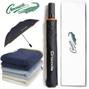 크로커다일 2단 우산 + 코마사 40수 타올 200g 우산타올세트