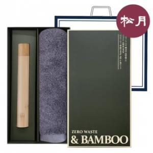 송월 제로 웨이스트 대나무 세트 NO.8 (라네즈 뱀부 타올 210G + 뱀부 칫솔 세트)